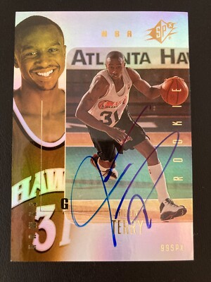 1999-00 SPx 100 Rookie Autograph Signature Jason Terry ed/2500
