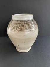 Studio Art Pottery Hand Thrown Vase Artist Stamped Earthtones