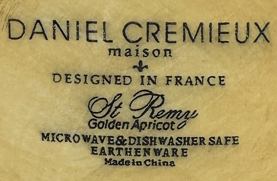 Platos de almuerzo de pan crema amarillo Daniel Cremieux St Remy (2) Foto 3 de 4