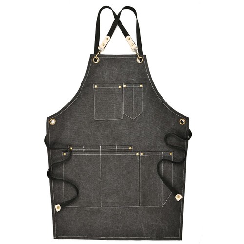 Summer Canvas Work Apron Denim Version Hairdressing Hairdresser Floral Barista - Picture 7 of 18