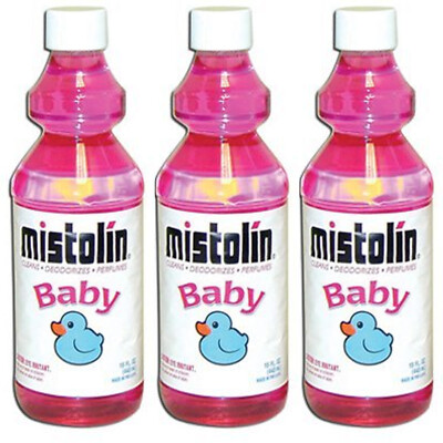 6 Pack Mistolin General All Purpose Cleaning Solution Baby Scent 15 fl oz