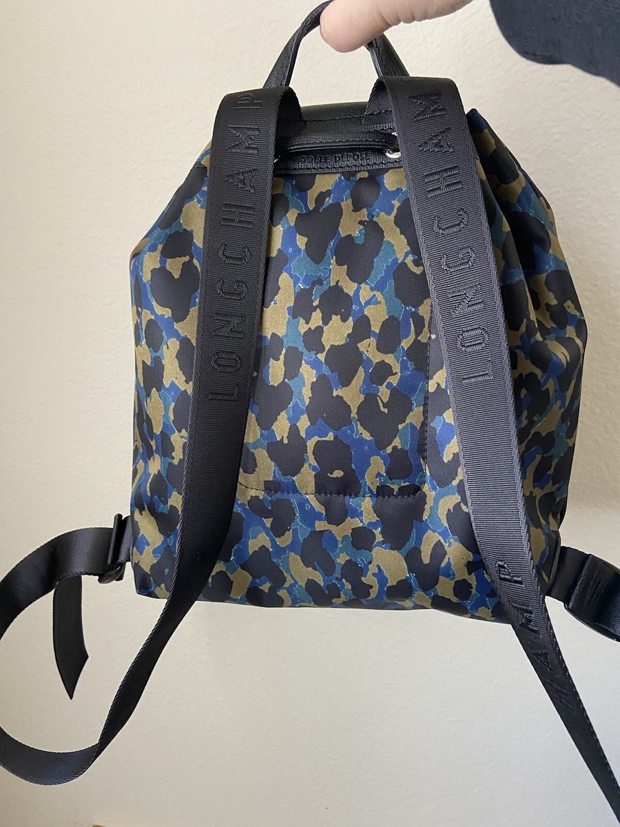 Longchamp le pliage leopard print small leather trim backpack, new Pliage NEW BACKPACK HAND FOLDING LONGCHAMP X D main image 3