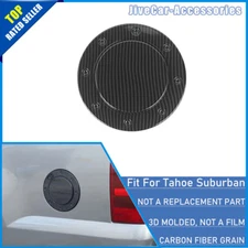 Carbon Filler Fuel Door Tank Gas Cap Cover Trim For Suburban Avalanche 2007-2013