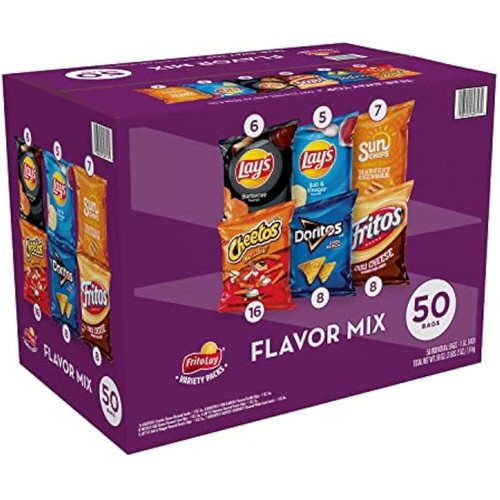 Frito-Lay Flavor Mix Chips and Snacks Variety Pack (50 Count) - Picture 2 of 5