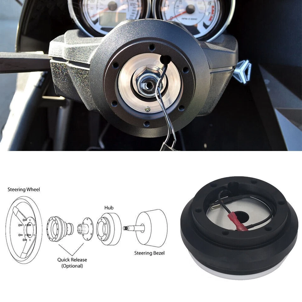 Adaptador de buje corto para volante Honda Civic Accord Prelude negro 110H🔥 Foto 3 de 4