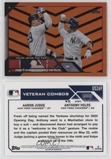 2023 Topps Update Orange & Black Foil Anthony Volpe Aaron Judge #US269 Rookie RC