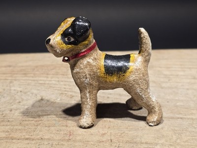 2 1/2'' Antique Style Miniature Cast Iron Fox Hair Terrier Dog