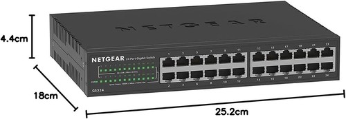 Netgear GS324 Switch 24 Port Switch Gigabit Ethernet LAN Switch (Plug-and-Play N - 第 5/6 張圖片