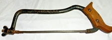 Vintage Disston Cast Iron Hacksaw Dehorning Hand Saw with Wood Handle USA 15"