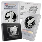 2025 W American Silver Eagle 1 oz Proof PCGS PR70DCAM First Strike Flag OGP
