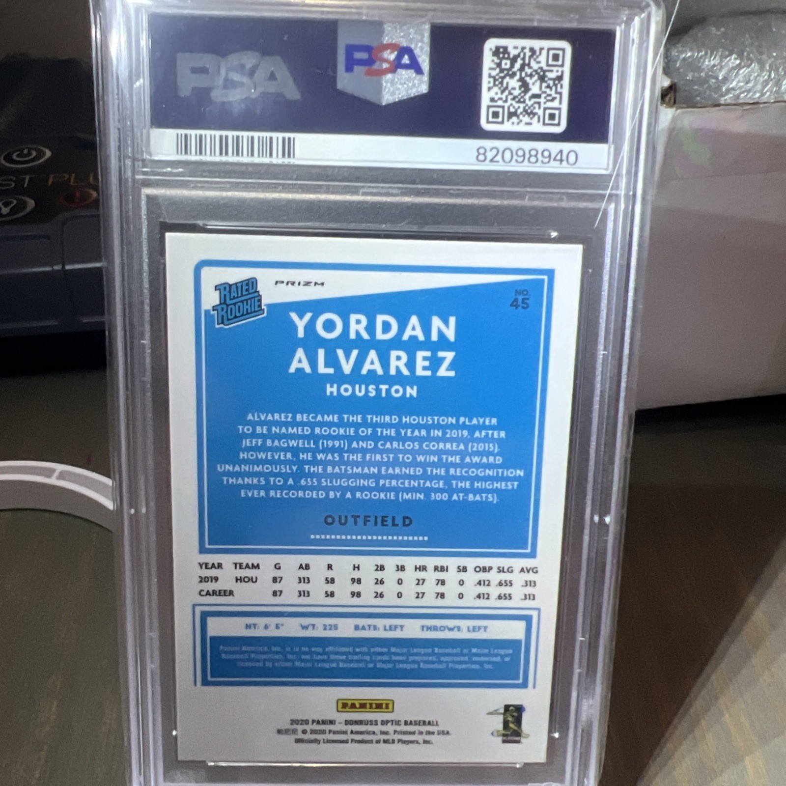 2020 Panini Donruss Optic - Rated Rookies Yordan Alvarez Red Wave Prizm RC 🔥📈 view 2