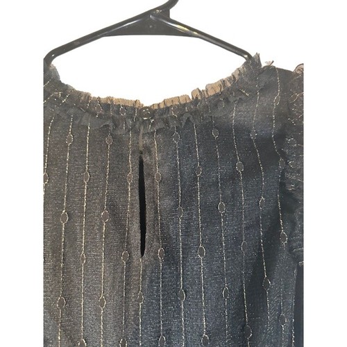 Cat & Jack Black Short Sleeve Frilly Sheer Overlay Dress Girls Kids Sz M 7/8 - Picture 9 of 9