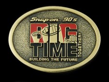 SJ09124 NOS VINTAGE 1990s  SNAP-ON  TOOLS SOLID BRASS BTS BELT BUCKLE