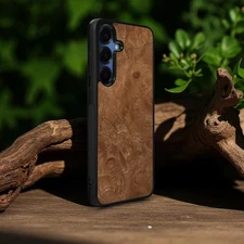 SkinBacker Wood Case for Samsung Galaxy S25 Plus | Real Wood Slim Back Cover