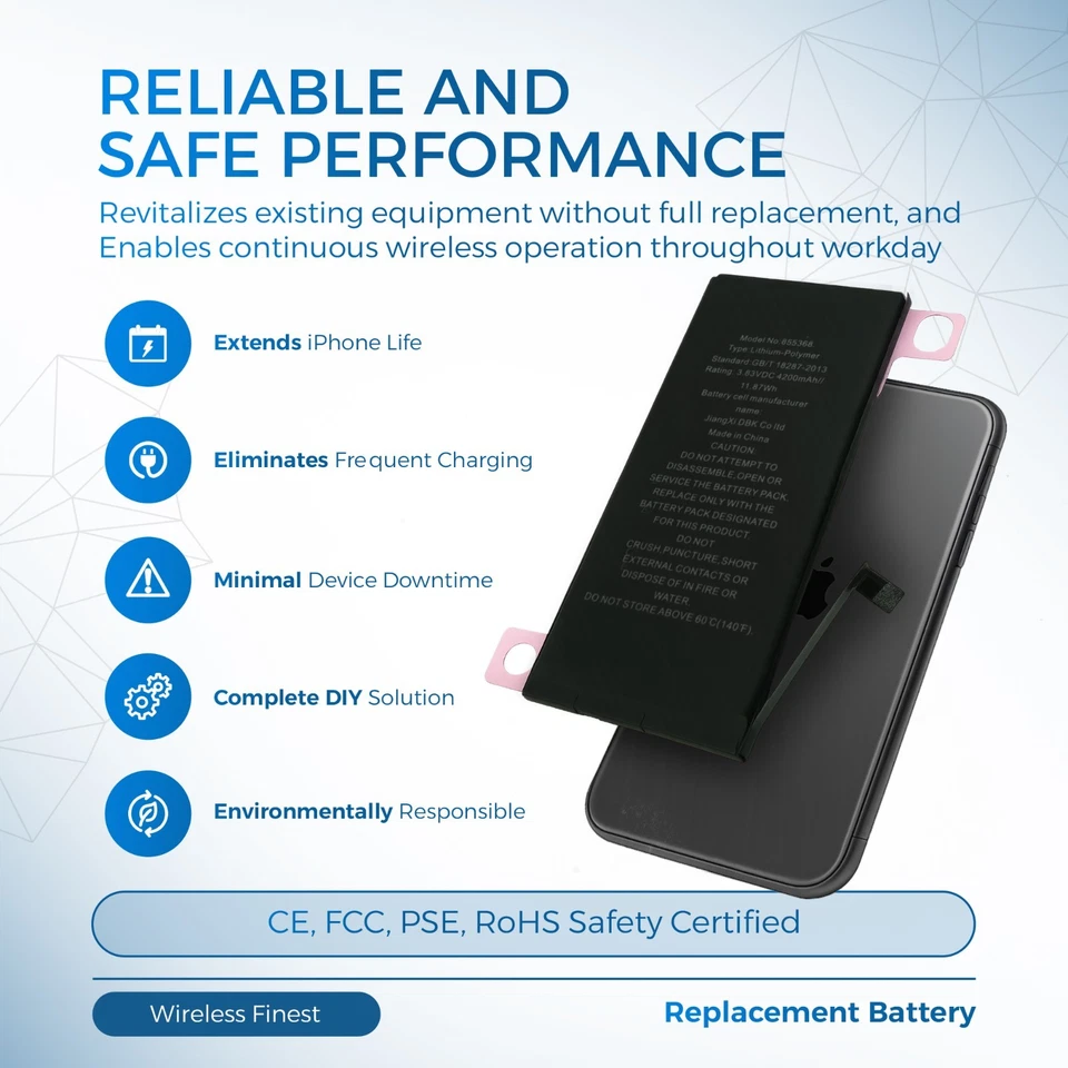 Repuesto Batería para iPhone 11 A2111 A2223 A221 Reparación Pieza Corrección Potencia Muerta Foto 3 de 4