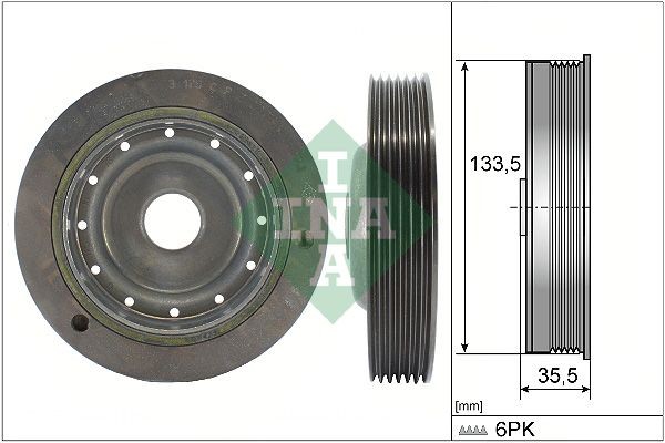 NEU - Schaeffler INA 544009110 Riemenscheibe, Kurbelwelle FüR Renault-image