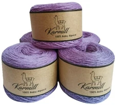 Alpaca Wool Skeins 100% Baby Alpaca Yarn Sport Weight Lot of 5  Lirio Color B135