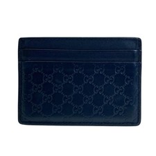 Gucci Micro GG Shima Card Case Pass Case Business Card Holder GG Pattern Logo Le