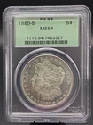 1880-S Morgan Silver Dollar PCGS MS64 Old Green Holder And Beautiful Shine Field