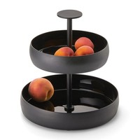 Philippi Negretto Etagere H 28 Cm, Aluminium Emailliert U. Pulverbesch., Schwarz