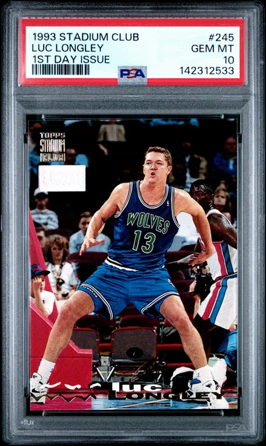 1993 STADIUM CLUB 1ST DAY ISSUE #245 LUC LONGLEY PSA 10