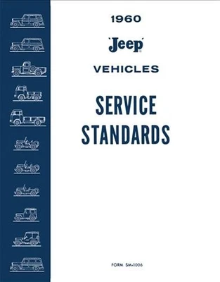 1960 Jeep Servicio Especificaciones Manual CJ5 CJ6 CJ3A Pickup Estación Wagon FC - Imagen 1 de 4