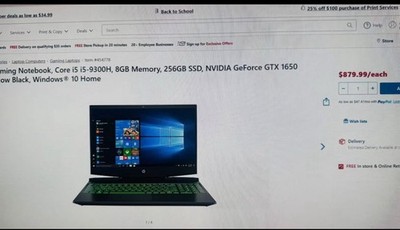 HP Pavilion inch (256GB, Intel Core i5 9th Gen 8GB) Gaming  Laptop 193905768127|