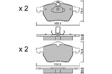 AISIN Bremsbeläge Satz Vorne Bremsklötze für OPEL Astra G CC (T98) BPOP-1012
