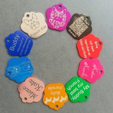 Hundemarke mit Gravur Anh&auml;nger DogTag Katze Chip Erkennungsmarke Aluminium