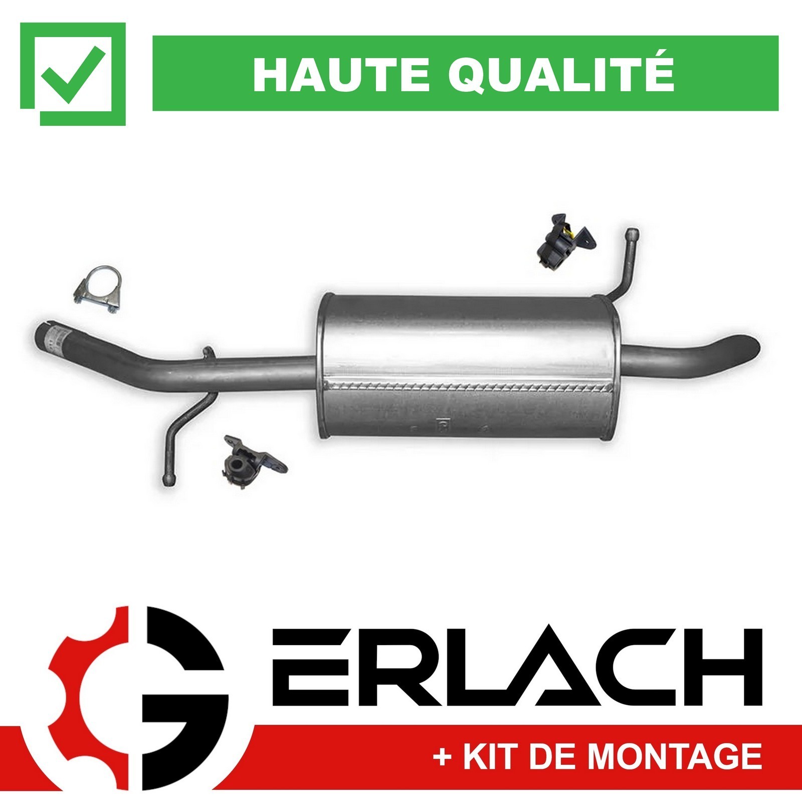 Silencieux arrière pour Peugeot 208 1.0 pot d'échappement acier 9402
