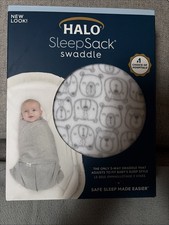 HALO 3 Way Baby Fleece Swaddle Sleep Sack Cotton 3 To 6 Months. NEW, Bear Design