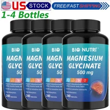 Magnesium Glycinate High Absorption,Improved Sleep,Stress & Anxiety Relief 500mg