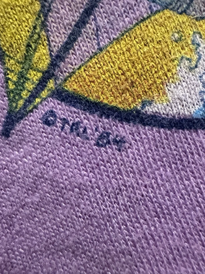 Top corto verdadero vintage años 80 Fort Walton Beach pantalla tropical hawaiano estrellas talla L Foto 3 de 4