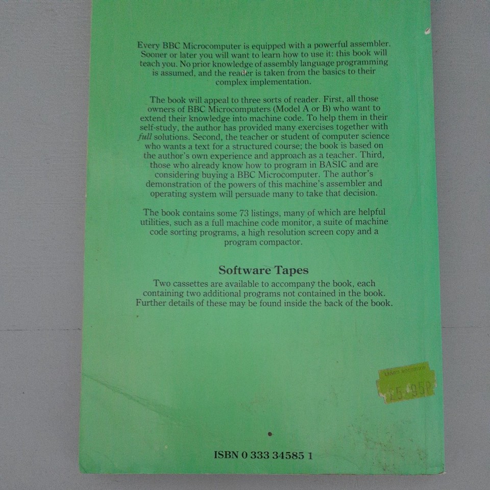 Microcomouter Assembly Language Programming for the BBC Microcomputer Birnbaum ...