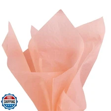 PMLAND 100 Sheets Peach Color Tissue Wrapping Paper Bulk 20 x 15 Inches for G