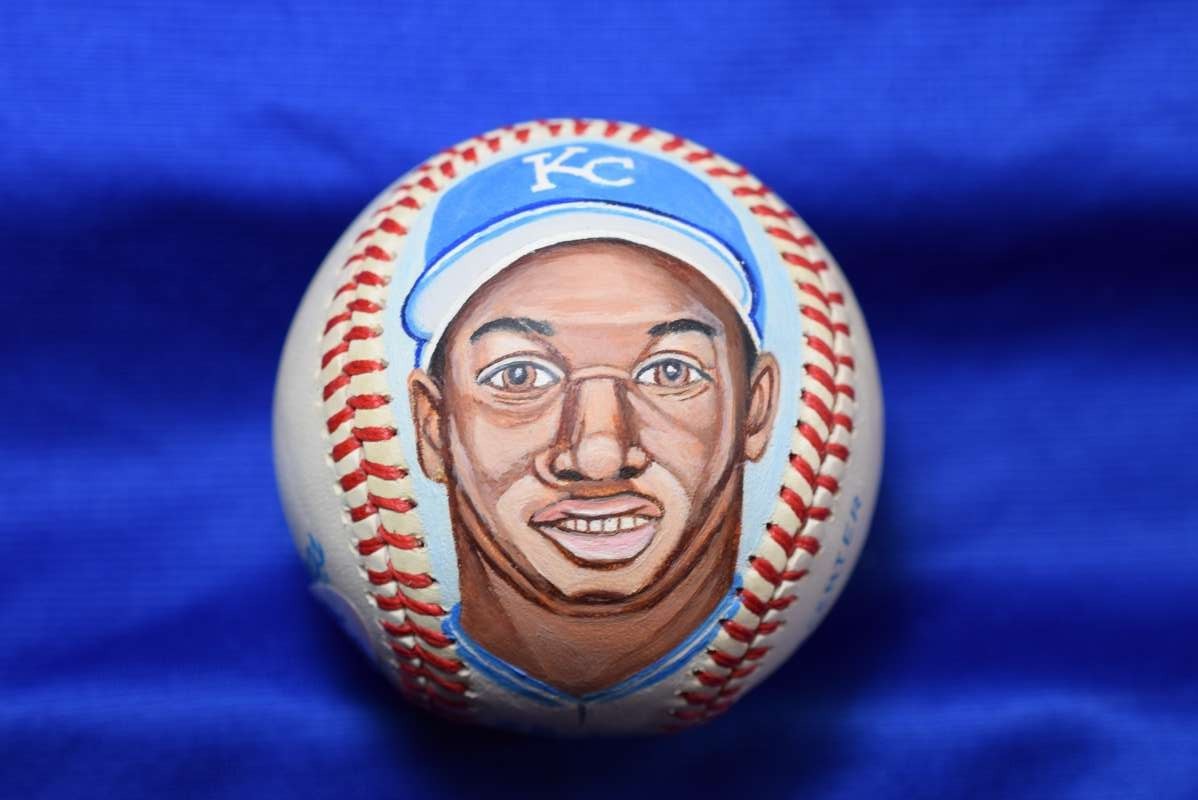 Bo Jackson PSA DNA Autograph American League Hand Painted Baseball Signed view 2