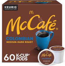 McCafe Colombian Coffee K-Cup Pods Medium Roast Keurig Single Serve 60 Count