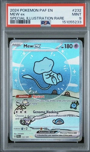 2024 Pokemon S&V Paldean Fates MEW EX SIR 232/091 BUBBLE MEW PSA 9 MINT 📈
