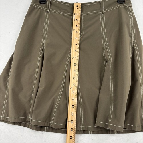 Athleta Whatever Skort Women's Size 6 Olive Green A-Line Pleated Built In Shorts - Picture 9 of 11