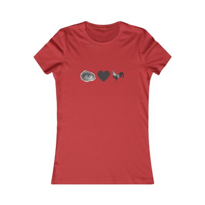 I Love C*ck (Black & White) - Women's Favorite Slim Fit T-Shirt
