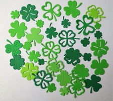 Shamrock Clover St. Patrick's Leaves 30pc Paper Die Cut Scrapbook Embellishment
