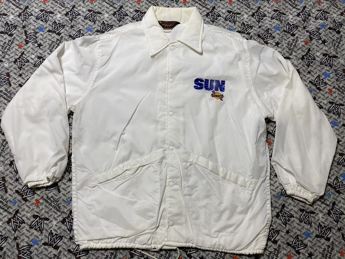 Sun by Sunoco Jacket Men's Large White VTG 90s