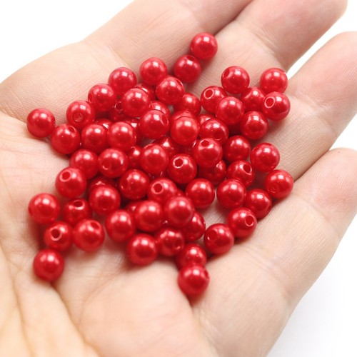 500 Pcs 6mm Plastic Faux Pearl Round Beads Imitation Pearl Color Various Choice - Picture 14 of 33