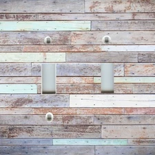 Light Switch Plate Cover RUSTIC HOME DECOR FADED WOOD PLANKS HORIZONTAL