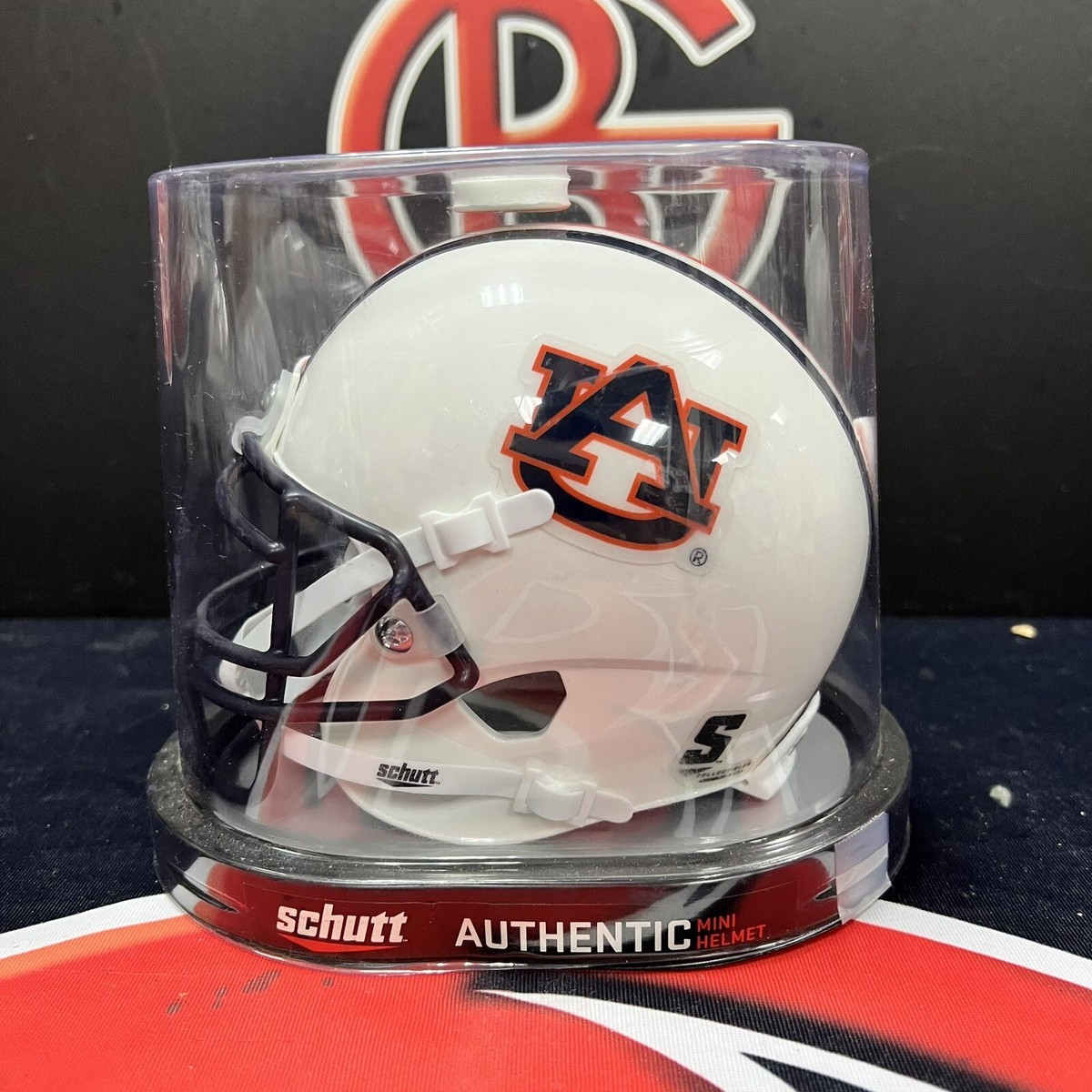 auburn football mini helmet NEW! Schutt AUBURN TIGERS White Mini Helmet: New Dealer Old Stock