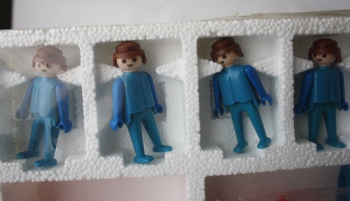 RARE VINTAGE 70'S PLAYMOBIL LYRA 3403 FIREMEN CREW SET CLICKY GREEK NEW NO BOX - Picture 2 of 10