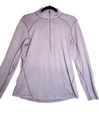 REI Co-op Women Large Top Camping Hiking Half-Zip Base Layer Moisture Wicking