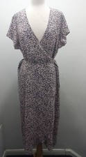 PAPAYA WOMAN Leopard Print Wrap Pink Mix Dress Size 20