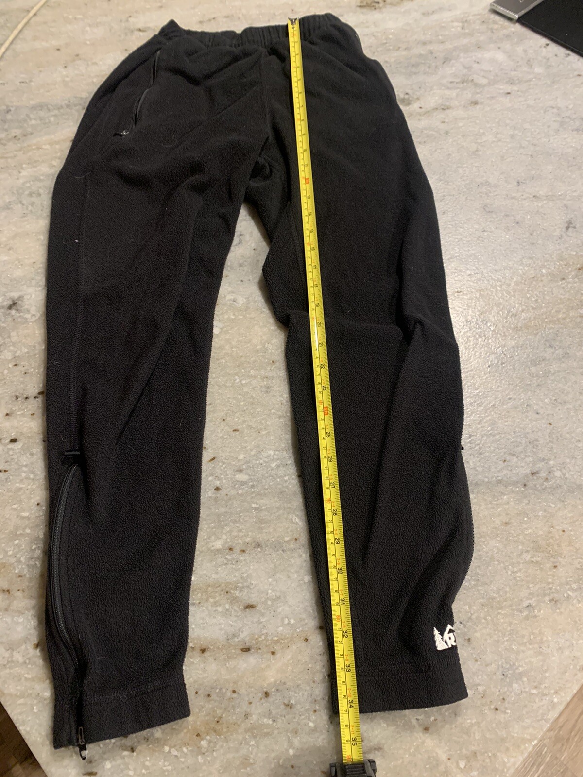 REI Black Fleece Pants Ankle Zip Polartec Snow Wind P… Gem