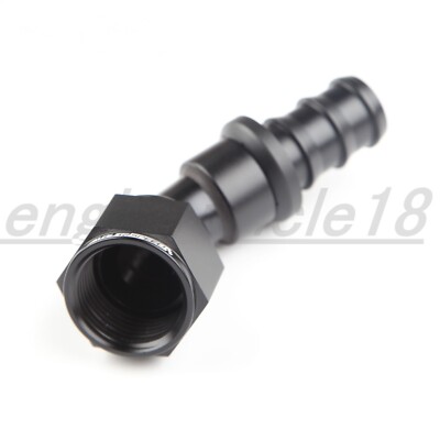 US SHIP 45 Degree 10AN AN10 Push-on Hose End Aluminum Fuel Fitting Adapter Black